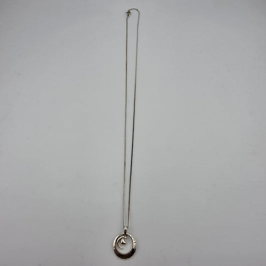 I Love You To The Moon and Back Necklace 925 Sterling Silver Heart Swirl Patina