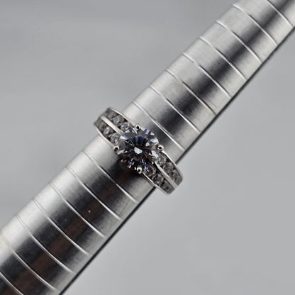 Sterling Silver Cubic Zirconia Engagement Wedding Ring 7 Solitaire Style 925