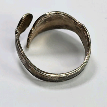 Vintage Signed Rogers Bros 1847 Spoon Ring 925 Sterling Silver Size Adjustable