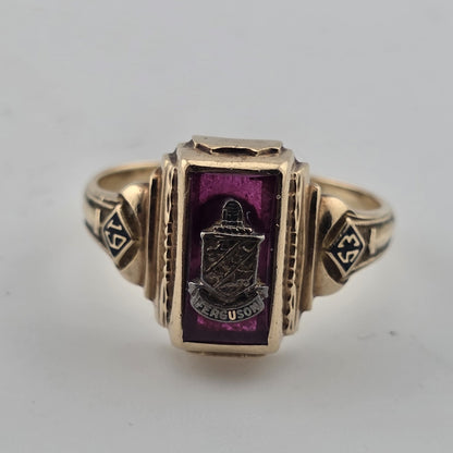 Ferguson 1953 Class Ring 10K Yellow Gold Balfour Size 6.25 Vintage