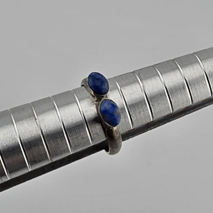 Sterling Silver Ring 925 Blue Lapis Stone Size 4.5