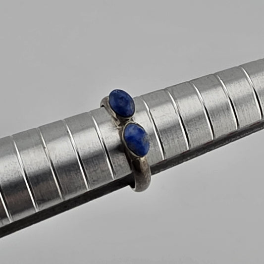 Sterling Silver Ring 925 Blue Lapis Stone Size 4.5