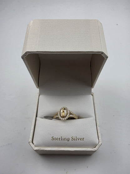 Cynthia Rowley Sterling Silver 925 Madonna Ring 8 Catholic Christian Oval Sm New