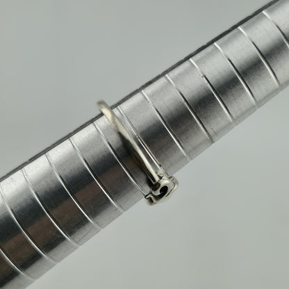 White Lab Opal Oxidized Infinity Celtic Knot 925 Sterling Silver Ring Sizes 6.5