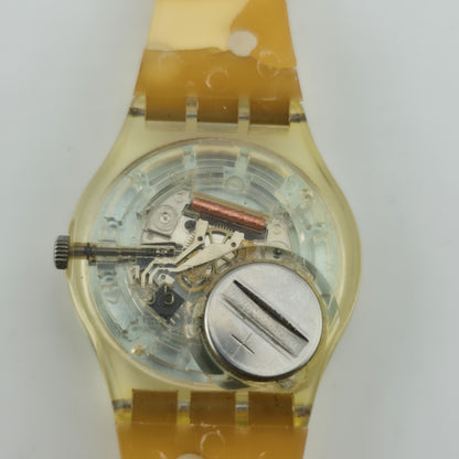 Swatch Watch Special Edition Cheesy Toast GK304 Swiss Cheese New Battery Vintage