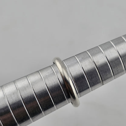 925 Sterling Silver Plain Band Ring Men Women Unisex Wedding Promise Minimal 6.5