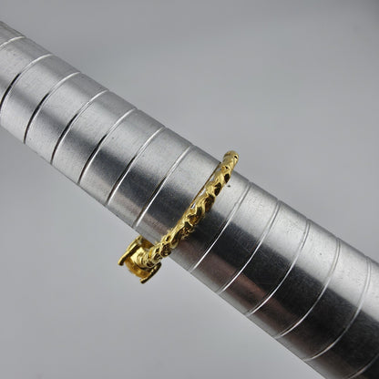 Natural Citrine Ring 925 Sterling Silver Size 6.5 Rope Twist Band Oval Gemstone