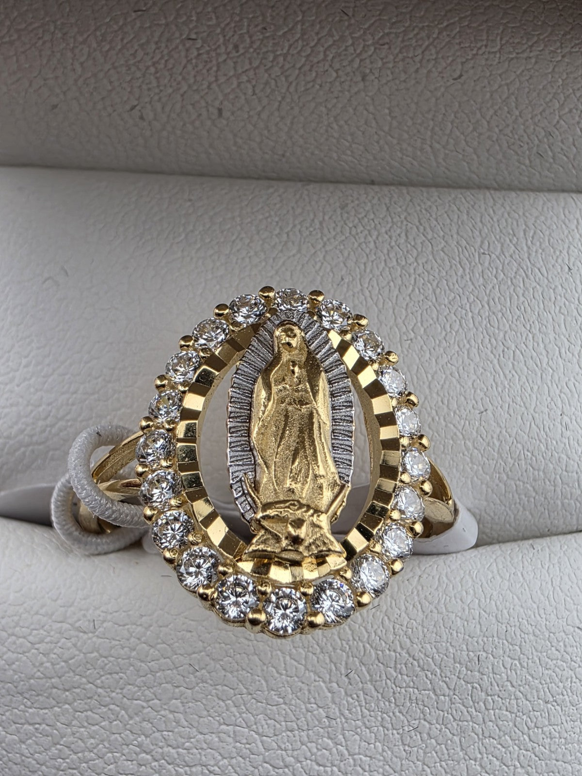 Cynthia Rowley Sterling Silver 925 Madonna Ring 8 Catholic Christian Oval BG New
