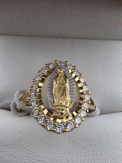 Cynthia Rowley Sterling Silver 925 Madonna Ring 8 Catholic Christian Oval BG New