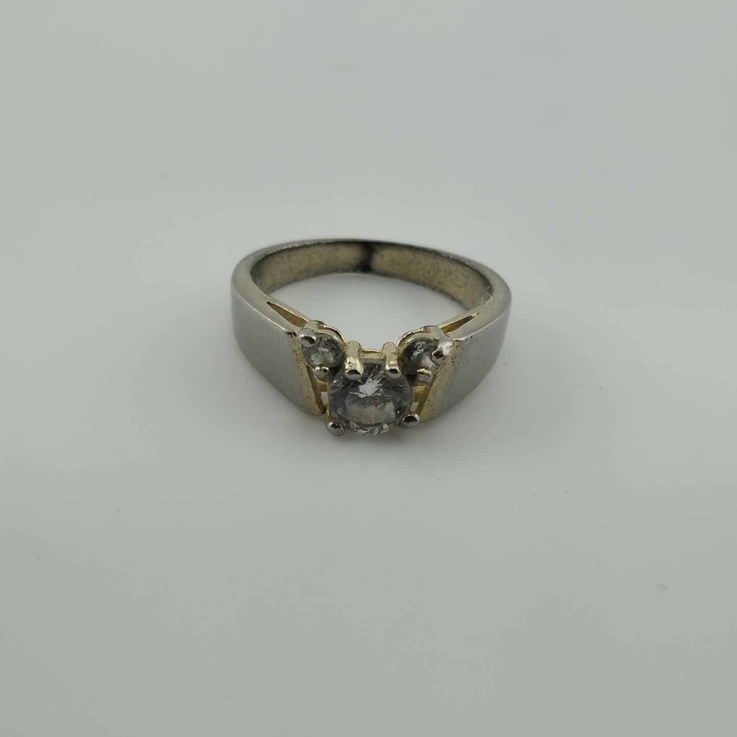 Disney Sterling Silver Ring Cubic Zirconia Mickey Mouse Size 4.75