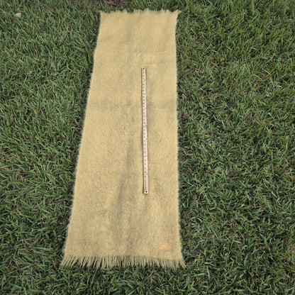 Craig Na Creidhe Scarf Vintage Mohair Wool Blend Yellow Fringed 70”x21” Vintage
