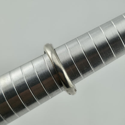 925 Sterling Silver V Shape White Lab Opal Silver Chevron Rings 8.25