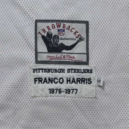 Mitchell & Ness Throwbacks Sewn Stitched Franco Harris #32 White Jersey size 58