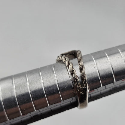 Narcotics Anonymous Sterling Silver Rope Ring  925 NA Size 6.25 Tapered Sober