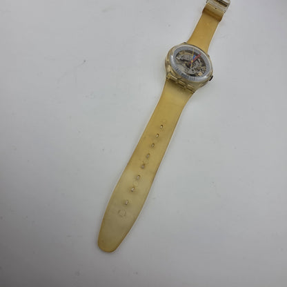Swatch GK100 Jelly Fish Transparent Gent 34mm 1985 Vintage AG1985 Swiss Watch