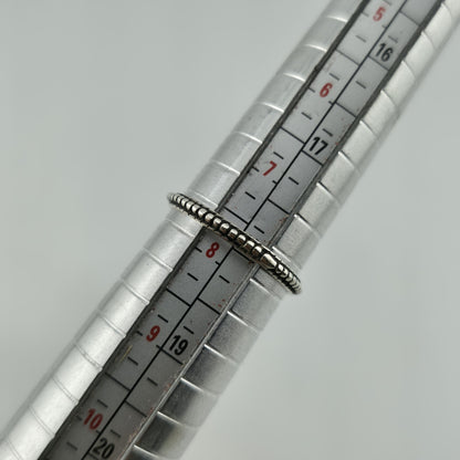 sterling Silver Ring 925 Art Deco Carved Dainty Stackable Minimalist 7.76