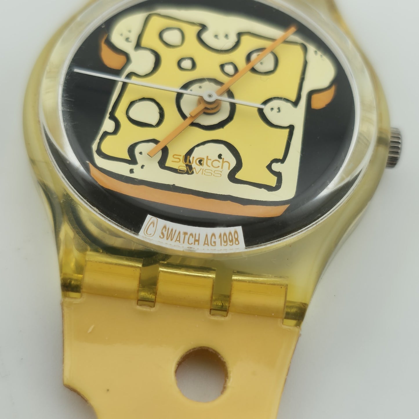 Swatch Watch Special Edition Cheesy Toast GK304 Swiss Cheese New Battery Vintage