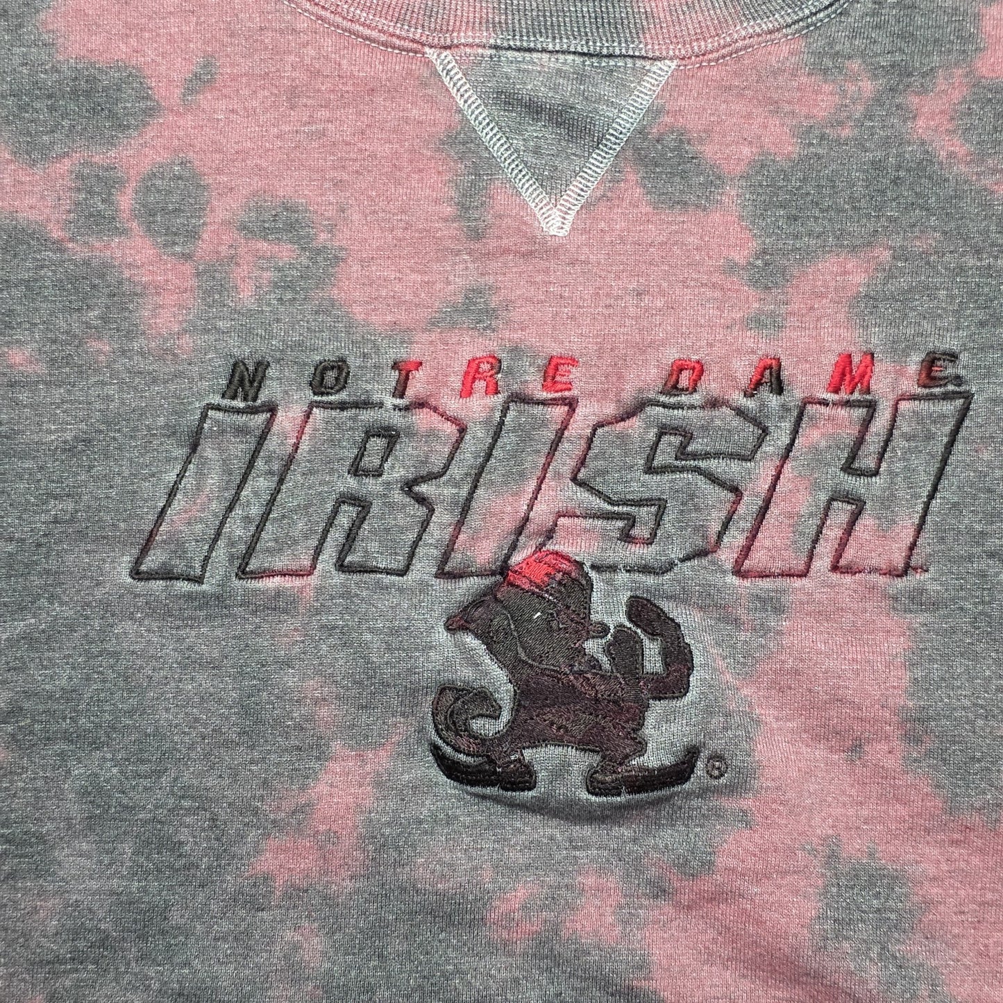 Furst Of A Kind Sweatshirt NCAA NOTRE DAME FIGHTING IRISH Acid Wash Distressed