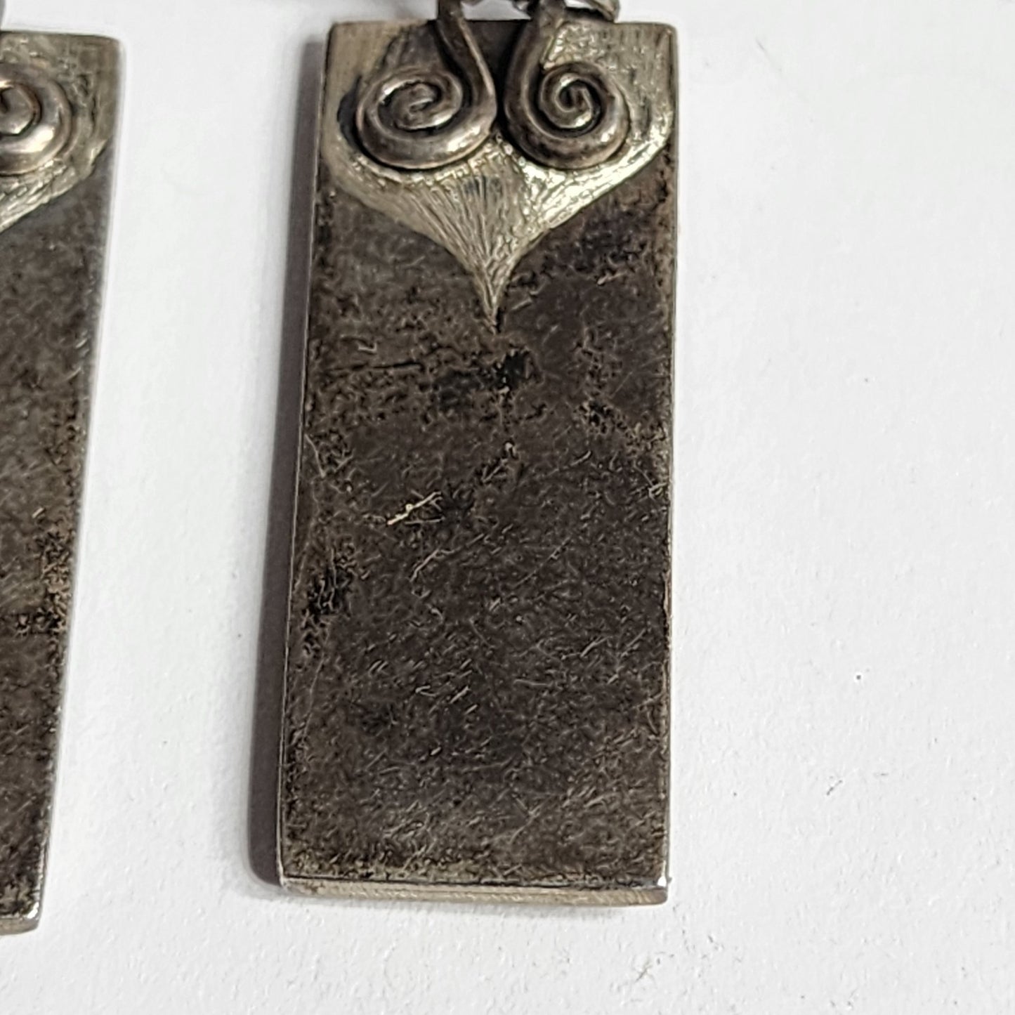 925 Sterling Silver Vintage Earrings Drop Dangle Hook Tarnish patina Tested