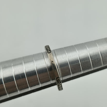 Bask ring sterling silver peridot cabochon band 925 Artisan Stackable 5.75