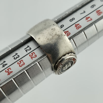 Regents of the University of Minnesota Signet Ring Size 5.5 Sterling Silver VTG