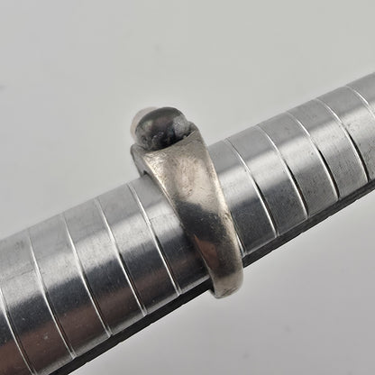 Sterling Silver Ring Three Stones 6.9g  Size 7