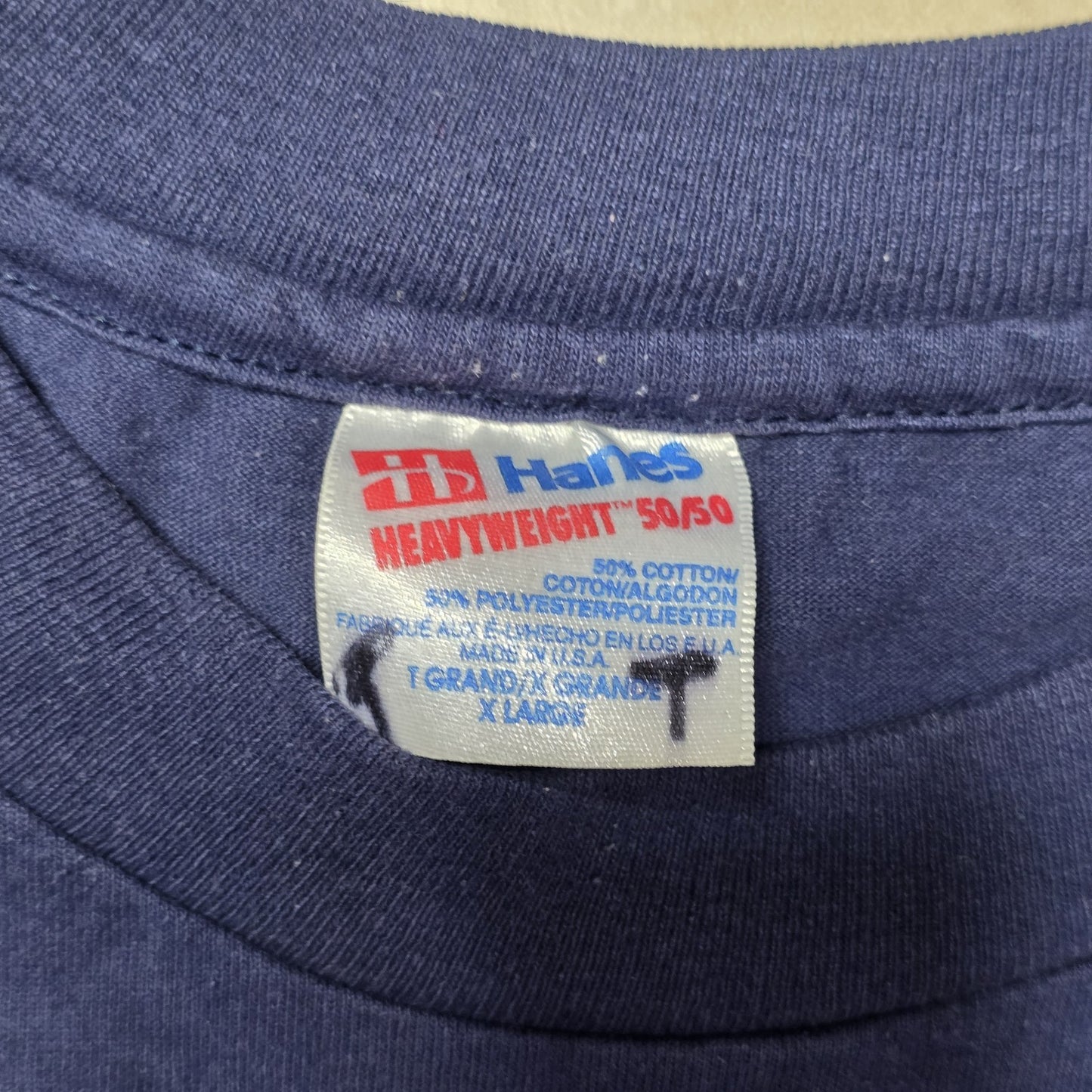 Massachusetts Fire Academy shirt Mens XL Blue single Stich Heavy heavyweight