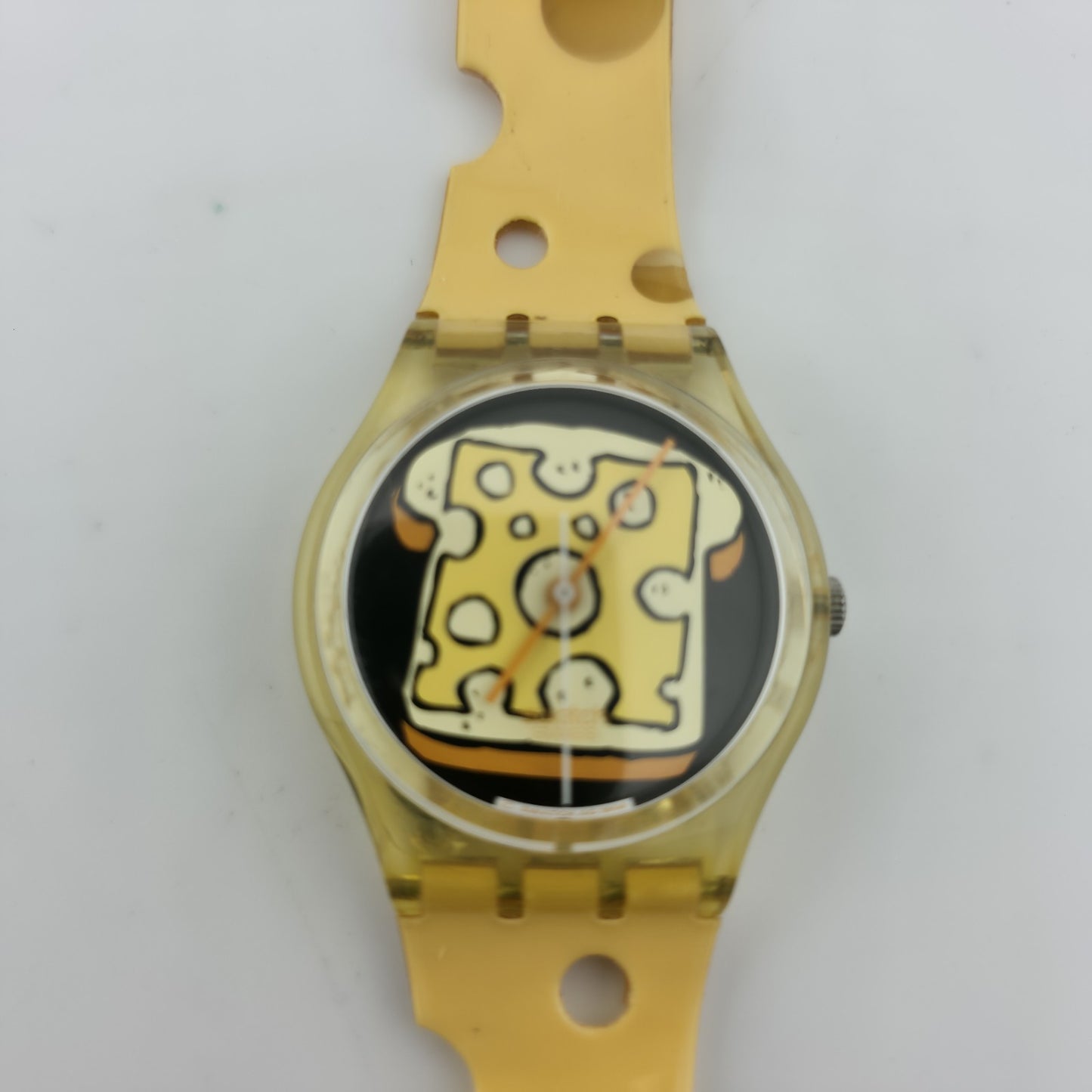 Swatch Watch Special Edition Cheesy Toast GK304 Swiss Cheese New Battery Vintage