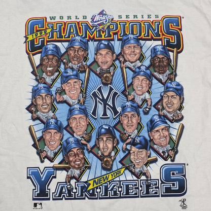 1999 World Series New York Yankees Shirt Mens 2XL White Double Sided Vintage