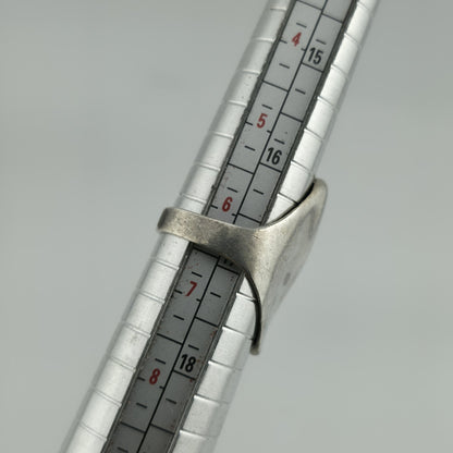 Ring Sterling Silver MCM MODERN contemporary Artisan Organic Minimalist Size 6.2