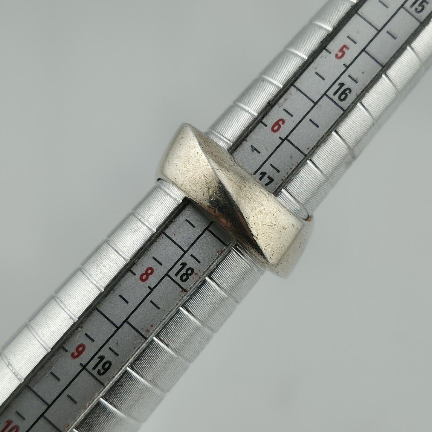 Vintage Ring Sterling Silver Modernist Bypass Size 7 Bold Abstract MCM 925