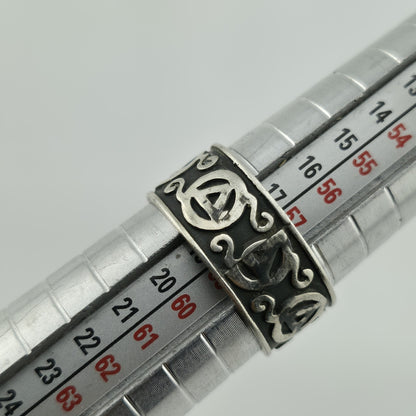 Vintage Sterling Silver Ring Native Mexico Size 8.5