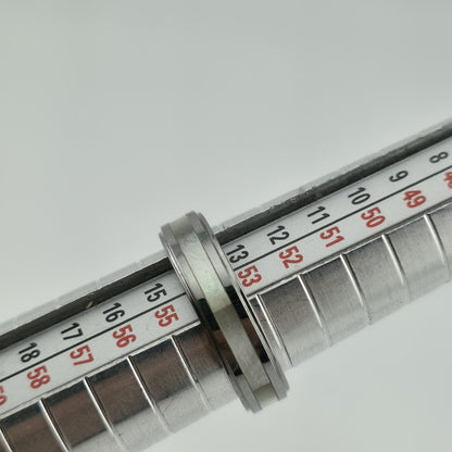 Tungsten Carbide men Women  band  Silver Tone size 6.76