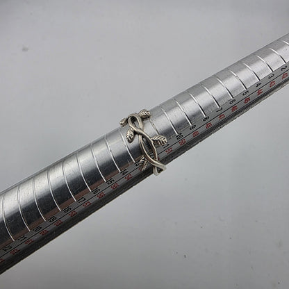 925 Sterling Silver Ring Olive Leaf Style Band 6 laurel branch design