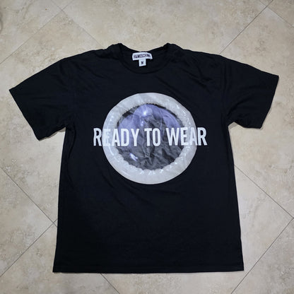 Moschino x H&M Limited Edition Mens Med Shirt Condom Graphic Black Tee Sex Joke