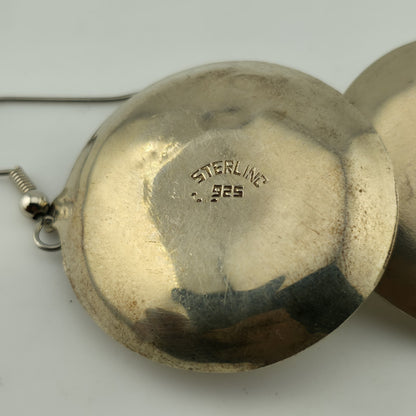 Mexico Silver Sombrero Hat Dangle Earrings Southwestern  Vintage