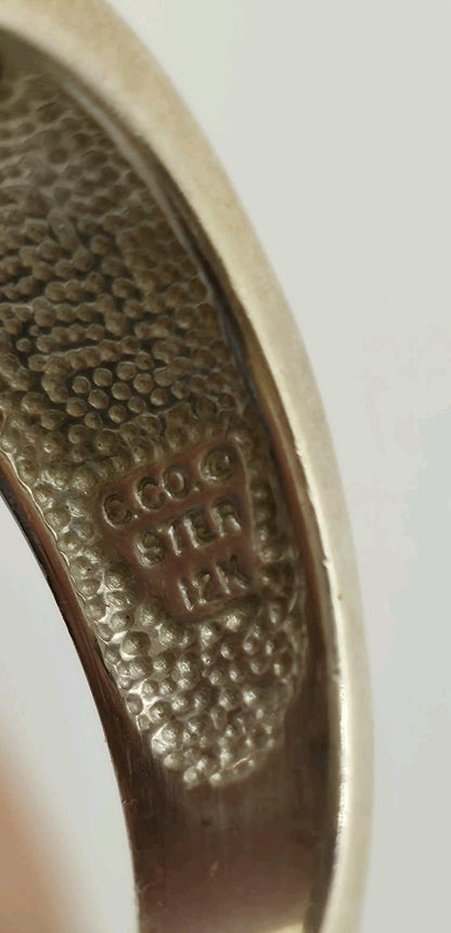 Black Hills Gold Ring Amethyst sterling silver 12k Gold Leaves Size 10 Vintage