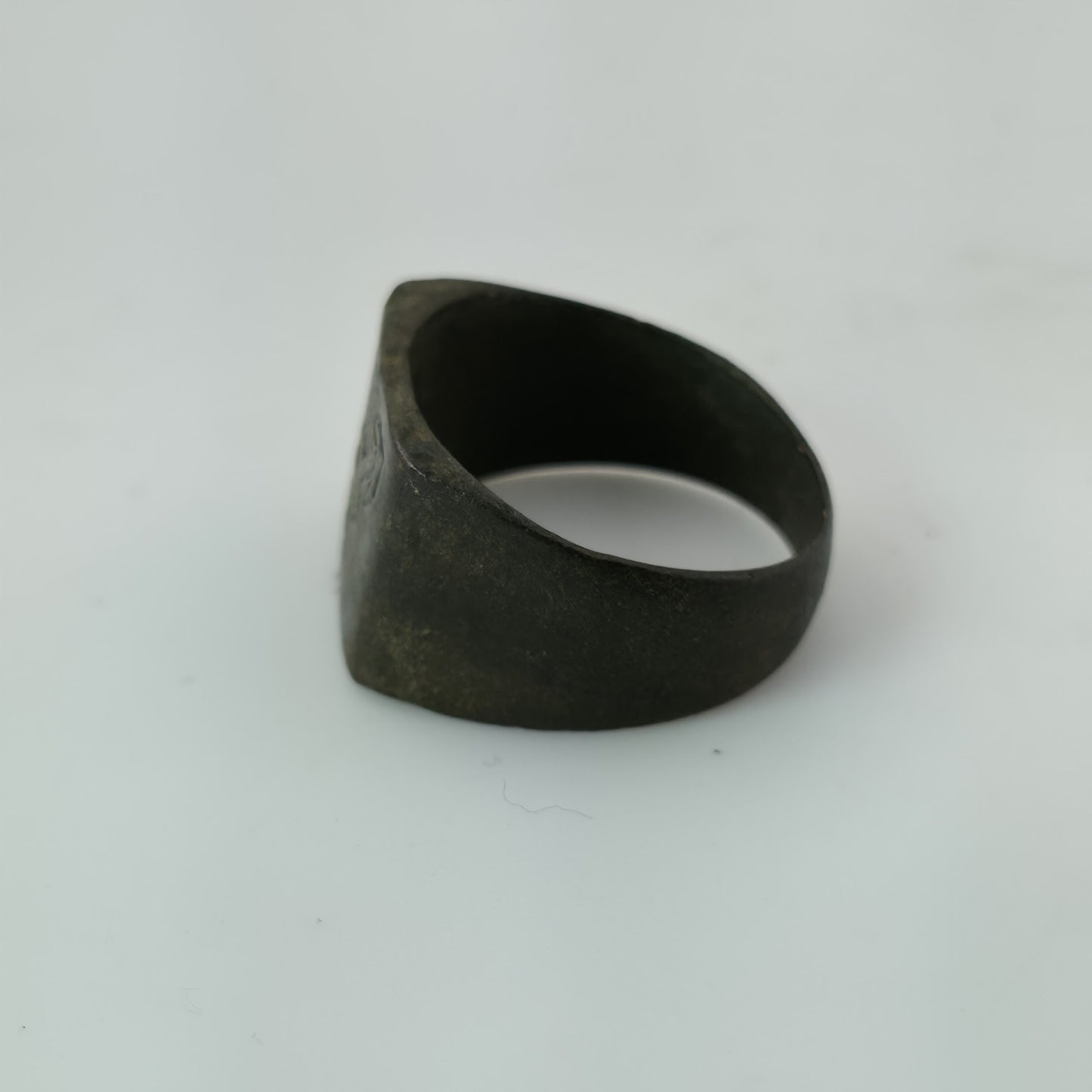 WWII German 27th Panzer Division Brass Ring Size 7.25 Battle Worn Eastern Front