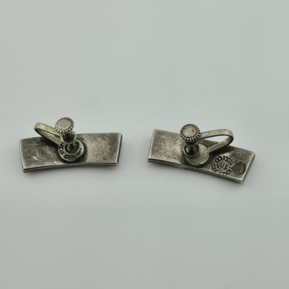 STERLING SILVER Earring ARTISAN MODERNIST Tribal Abstract Vintage Geometric