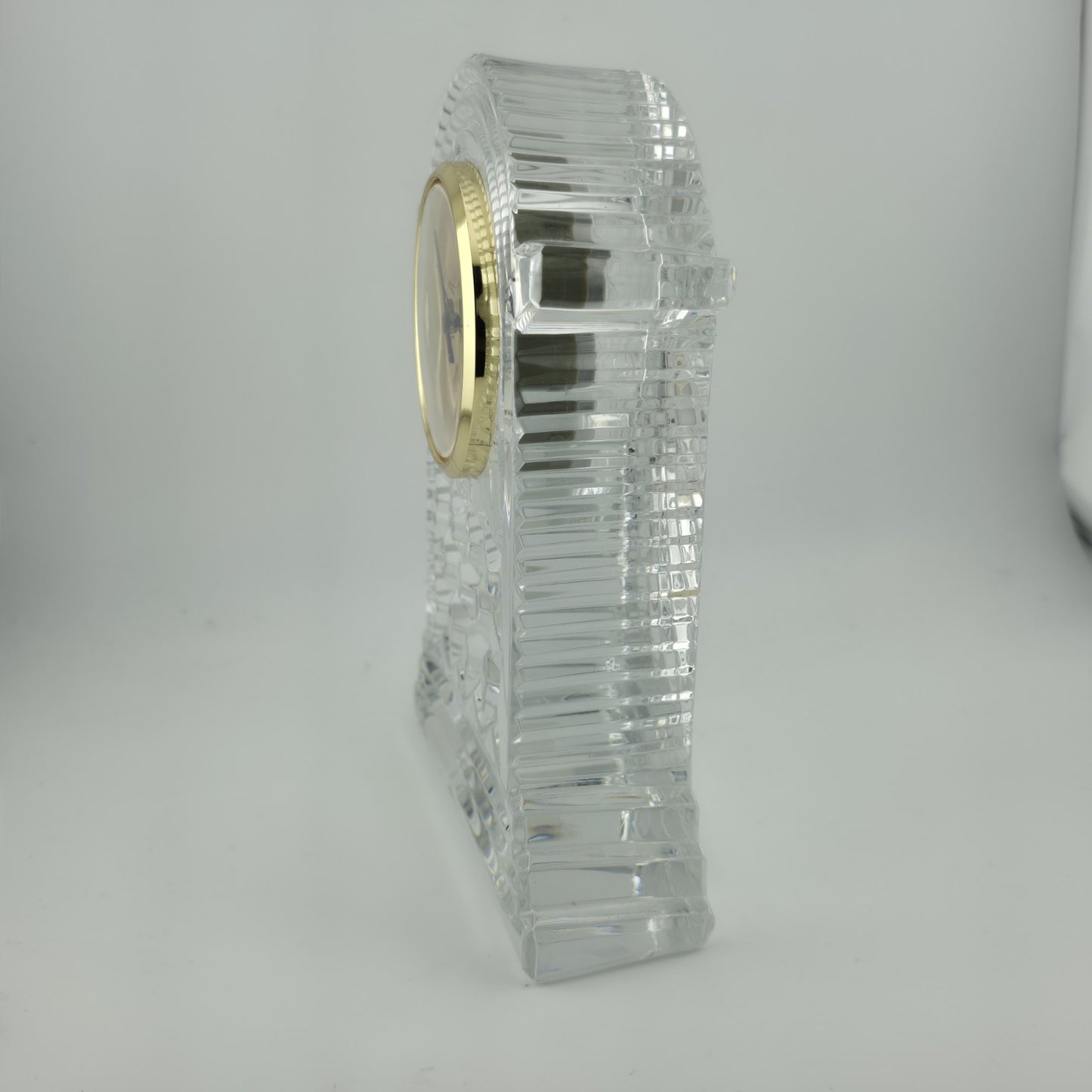 WATERFORD CRYSTAL LISMORE CARRIAGE CLOCK — 7" MANTLE / DESK