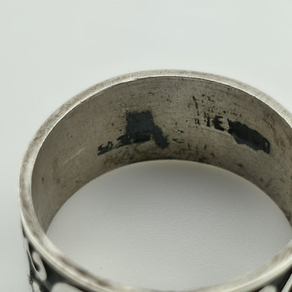 Vintage Sterling Silver Ring Native Mexico Size 8.5