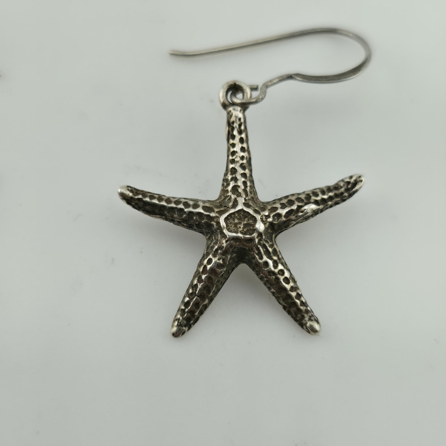 Starfish Earrings 925 Sterling Silver Dangle Drop Nautical Ocean Jewelry