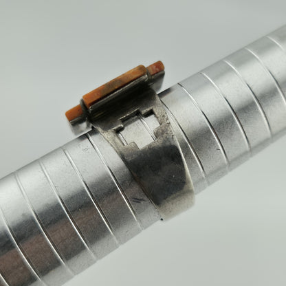 Jay King DTR Desert Rose Trading Coral and Silver Cross Ring Coral Size 11.5