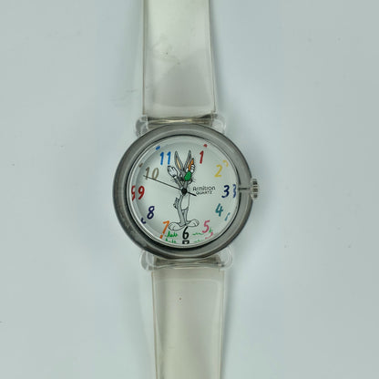 Bugs Bunny Watch Armitron 30mm Transparent Acrylic 1993 Warner Bros Rare Vintage