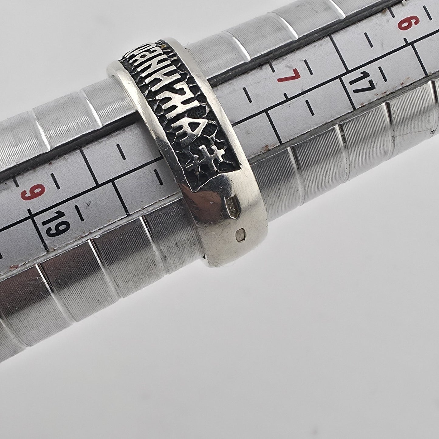 Russian Orthodox Ring Sterling Silver 925 Christian  Lords Prayer Size 8