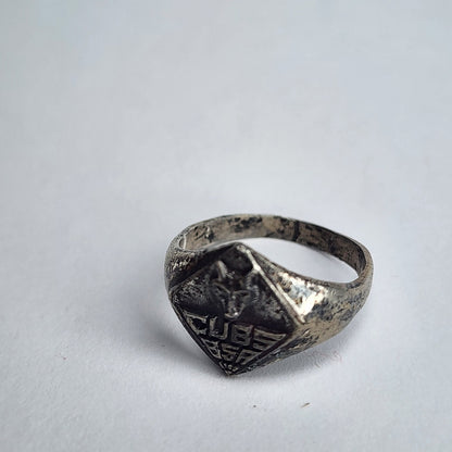 BOY SCOUTS OF AMERICA RING 925 STERLING SILVER CUB SCOUT SZ 7 VINTAGE USA
