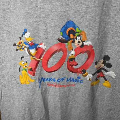 Disney Shirt Mens Large Gray World 100 Years of Magic Mickey Goofy Puto Vintage