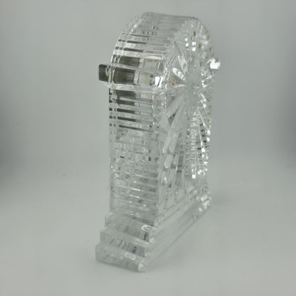 WATERFORD CRYSTAL LISMORE CARRIAGE CLOCK — 7" MANTLE / DESK