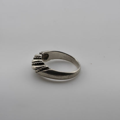 Vintage 925 Sterling Silver Twisted Rope Ring Women’s Statement Band Size 7.25