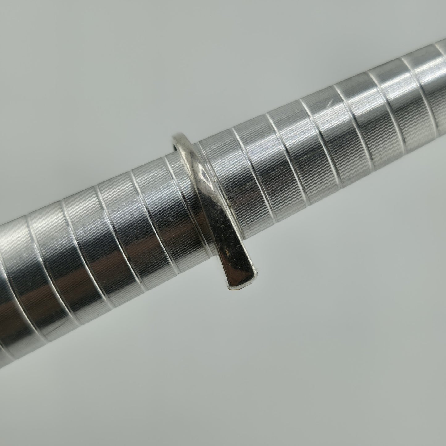 Sterling Silver Ring Yellow Stone Horizontal  Med Century Vintage 5.75 Unique